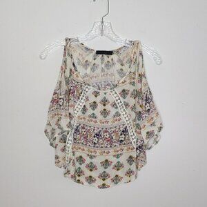 Gypsy Rose Boho Cold Shoulder Shirt